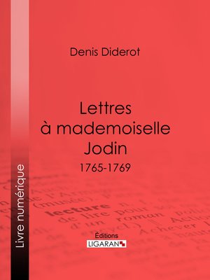 cover image of Lettres à Mademoiselle Jodin